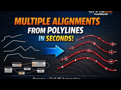 Civil 3D Dynamo: Create Multiple Alignments Automatically (Fastest Method) | Civil3D | Dynamo