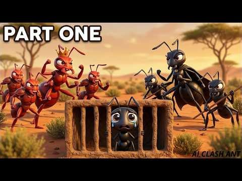 Epic Ant Battle: Red vs Black Colony | The black ants are captured by the red ants|Part 1