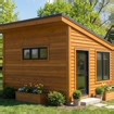 DIY 12x16 Office Shed Plans: Modern Lap Siding Studio, Lean To Roof, PDF