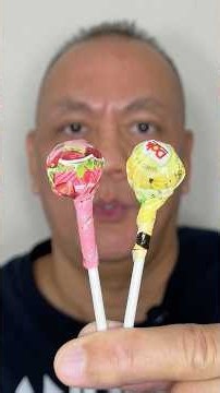 👂ASMR DOLE ORGANIC LOLLIPOP CANDY (2 FLAVORS) EATING SOUNDS👂#shorts #asmr