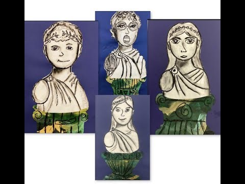 Roman Bust for Kids "Roman Style Self-Portrait"