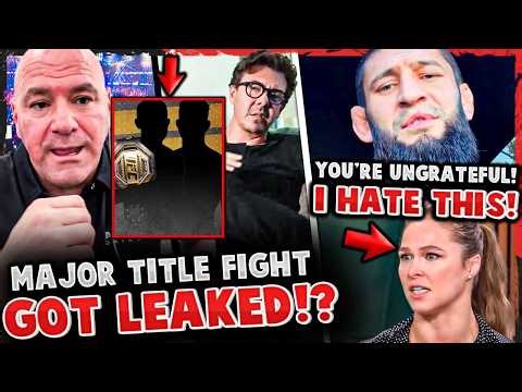 BREAKING! MAJOR UFC TITLE FIGHT LEAKED!? Khamzat Chimaev RIPS Ronda Rousey! UFC Vegas 116