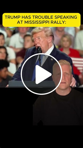 Trump is clearly having trouble speaking at a rally tonight in Mississippi - NewsBreak
