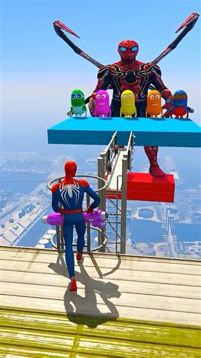 GTA 5 Epic Water Ragdolls Spiderman Jump/Fails Ep 787 #shorts