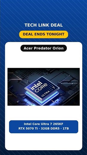 Acer Predator Orion RTX 5070 Ti — $750 OFF?! 😱 Deal Ends TONIGHT (Sun Oct 18) | Tech Link