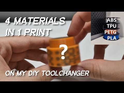 I Printed With 4 Materials in a Single Print (DIY Toolchanger)