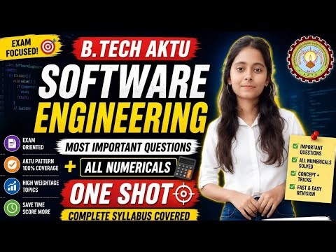 Software Engineering Most Important Questions + All Numericals One Shot | BTech AKTU
