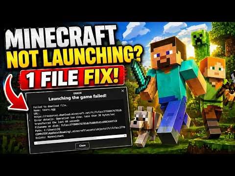 How to Fix Minecraft “Error Launching the Game Failed” (Missing File Fix 2026)