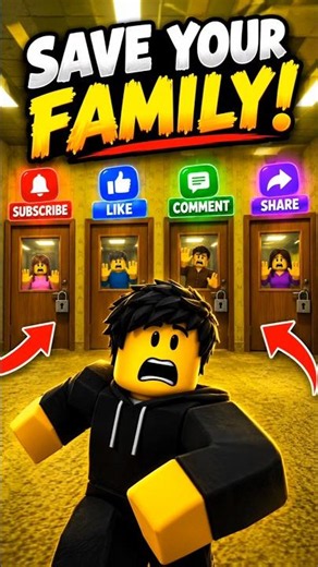 😱 I Had to SAVE My FAMILY in Roblox Backrooms! 💀 #Roblox #Shorts