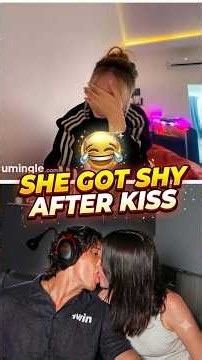She Got Shy After Kiss 😂 - Gattouz0 Omegle Prank #shorts #funny #trending #viral #omegle #gattouz0