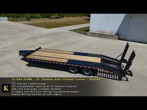 Kaufman 25,000 GVWR Tandem Dual Flatbed Trailer – Complete Fly around