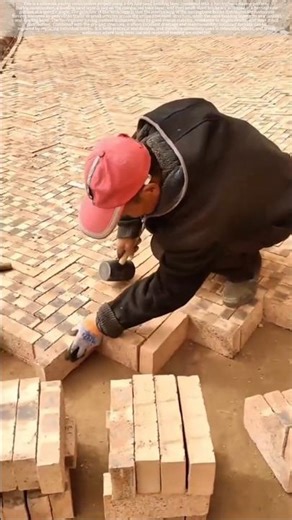 Herringbone pattern paving technique