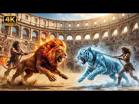 Legendary Fire Lion 🆚 Savage Cold Tiger 🐯🦁 | Epic Arena Showdown | Who Wins?
