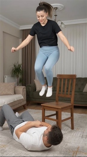 Hard Trample (Jumping) #trample #trampling #feet #crush #crushing #absofsteel #jump #ai #shorts