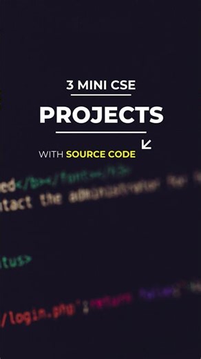 🔥 3 Mini Project Ideas with Source Code for Computer Science Students. #shorts #cseprojects #java