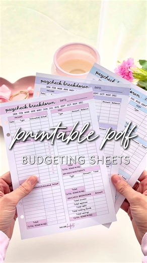 🩷 Printable PDF Budgeting Sheets are here! 🩷 This bundle has everything you need to create and maintain your budget. The bundle includes 9 PDF ‘ready to print’ budgeting sheets in 3 different colours - pink, purple and blue (27 sheets in total). Pages include: 🩷 This Girl Budgets dashboard 🩷 annual bills tracker 🩷 month dashboard 🩷 monthly bills tracker 🩷 monthly calendar 🩷 paycheck breakdown page 🩷 weekly check in page 🩷 expense tracker 🩷 sinking funds tracker Print these pages in or
