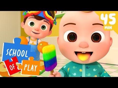 Fun Popsicle Colors! 🍓🍋 Learn With JJ | Cocomelon Songs and Nursery Rhymes | School of Play