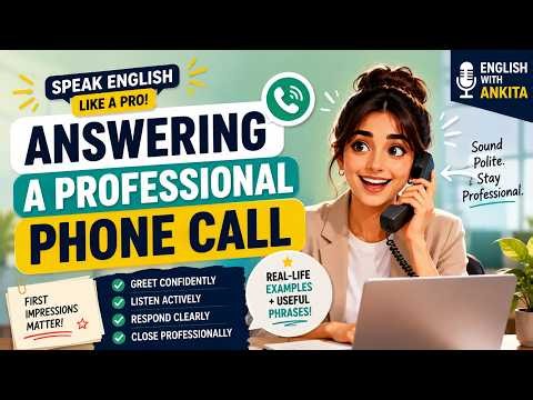 How to Answer a Professional Phone Call in English | Easy English Podcast for Beginners