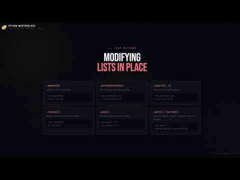 Python Masterclass #8: Lists & Tuples – Mastering Ordered Data