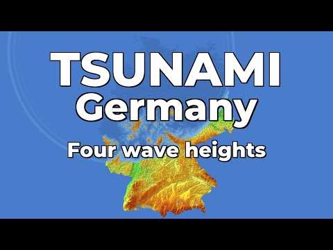 What if a Tsunami hit Germany? Simulation of 4 Wave Heights! (4K) #tsunami #geography #germany