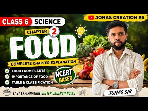 Class 6 Science Chapter 2 Food | NCERT Full Chapter Explanation by Jonas Sir | Food From Plants
