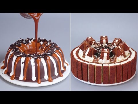 Perfect Dark Chocolate Mirror Glaze Heart 😍 Best Cake Decorating Ideas