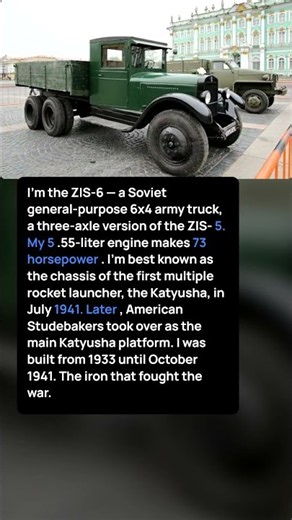 The Soviet truck that carried the first Katyusha #ww2 #trucks #militaryhistory