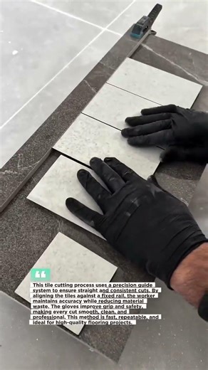 Perfect Tile Cuts with Precision Tool #Tiling #Construction #SatisfyingWork