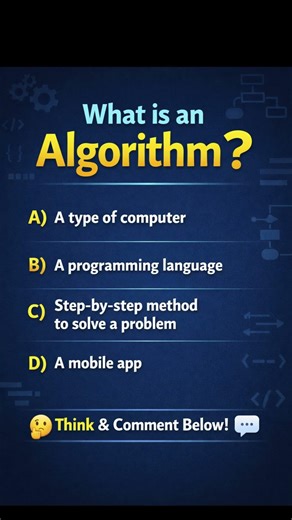 What is an Algorithm? 🤔 | Programming MCQ #1 | Beginners