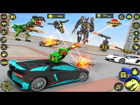 🔥 Robot Car Game 😱 Dinosaur + Robot Attack | Mega Battle Gameplay
