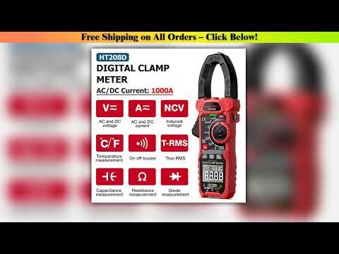 HT208D Digital Clamp Meter 1000A AC DC Current Two color Backlight True RMS Capacitance