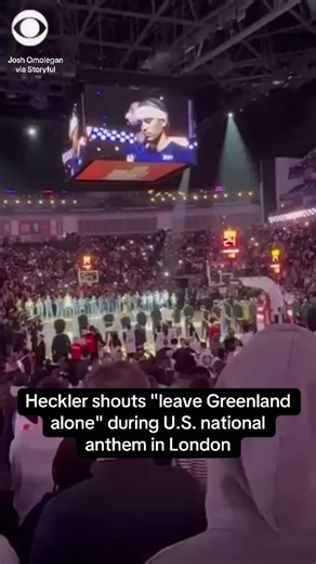 A fan at an NBA game in London shouted "leave Greenland alone!" during actress Vanessa Williams’ rendition of the U.S. national anthem, drawing cheers from the crowd before the Memphis Grizzlies defeated the Orlando Magic at The O2. | CBS News