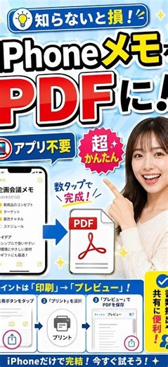 たった数秒！iPhoneのメモをPDFに変換する方法