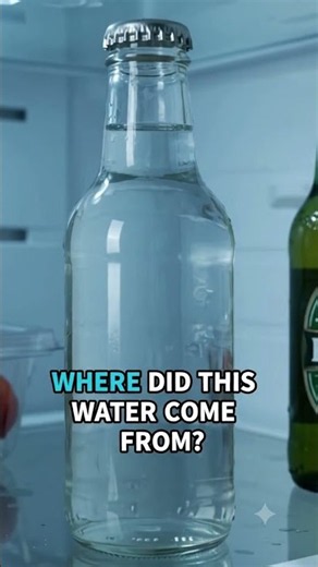 Why Does a Cold Bottle Get Wet Outside? 💧🥶 #Shorts