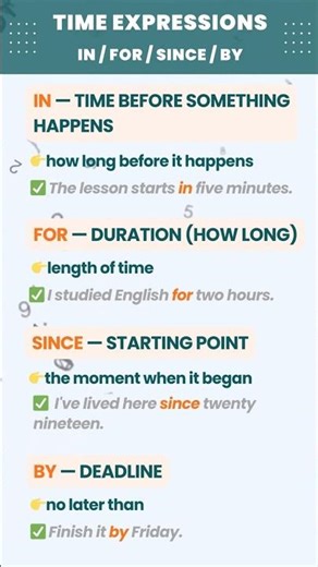 IN vs FOR vs SINCE vs BY — Stop Making This Mistake ❌