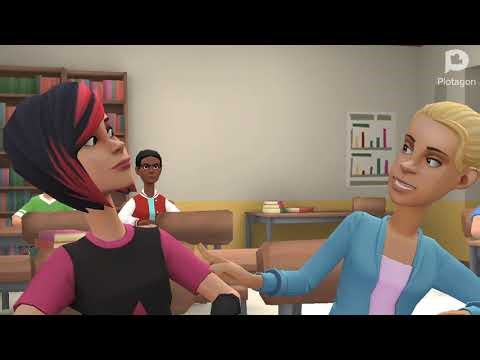 Plotagon: Lizzie gets into a fight with Jessica [Both suspended from school off-screen]