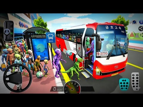 Bus Drive: I Picked Up Aliens & Sent Them Back to Their Planet by Rocket 👽🚀 | Driving Simulator 3D