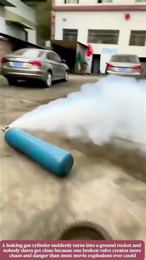 One damaged valve transformed an ordinary gas cylinder into a deadly projectile #amazing