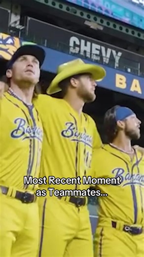 teammates along for the ride since 2019💛 @Dan Oberst @Kyle.luigs @Bill LeRoy #savannahbananas #bananaball #baseball #wholesome #trending