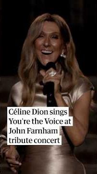Céline Dion sings You're the Voice live from Paris at John Farnham tribute concert