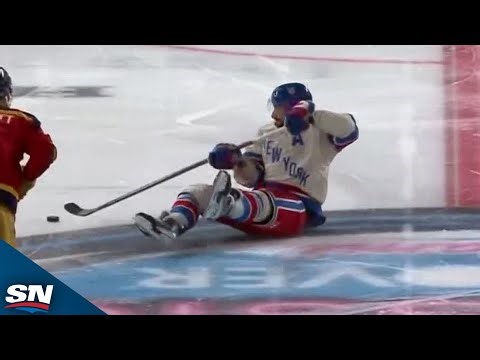 Vincent Trocheck Earns Spectacular Sitting Assist On Mika Zibanejad Goal