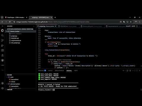 CS50 Final Project, titled Personal Finance Tracker by Riyandi Cahyadi