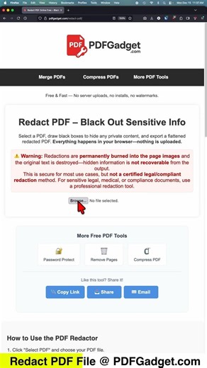 How to Redact PDF File for FREE