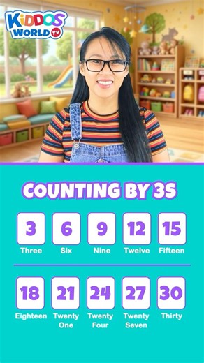 Count by 3s with Miss V | Learn to Skip Count by 3 | Counting for Kids