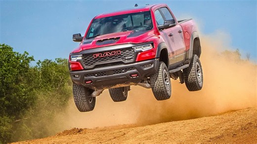 RAM 1500 TRX SRT 2027 takes on rough terrain with no talking needed