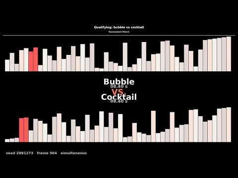 10 Algorithms fight to find out the BEST Algorithm Part 1 #oddlysatisfying #techbattle #sorting