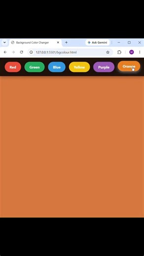 JavaScript Background Color Changer | HTML CSS JavaScript