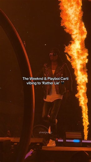 The Weeknd and Playboi Carti perform “Rather Lie” live at San Siro Stadium in Milan. #theweeknd #playboicarti #yvl #hiphop #comcert