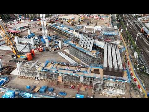 HUGE 2nd Tower crane emerges! 5 more U-beams craned! HS2 Curzon St 5th July 2026