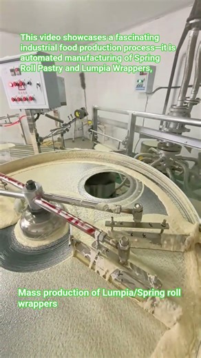 You won’t believe how Spring Roll wrappers are actually made! ​#FoodMachine #IndustrialDesign